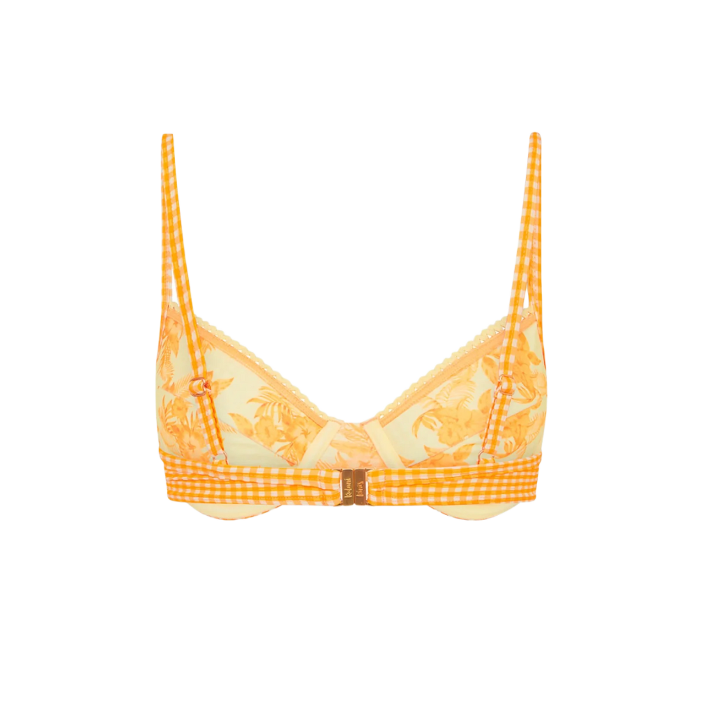 Kulani Kinis Ditzy Underwire Bra Bikini Top - Orange Cream