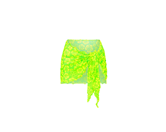 Kulani Kinis Mini Mesh Sarong - Aloha Lime - FINAL SALE