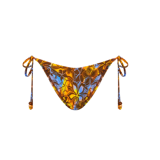 Kulani Kinis Dipped Cheeky Tie Bikini Bottom - Frangipani Fizz