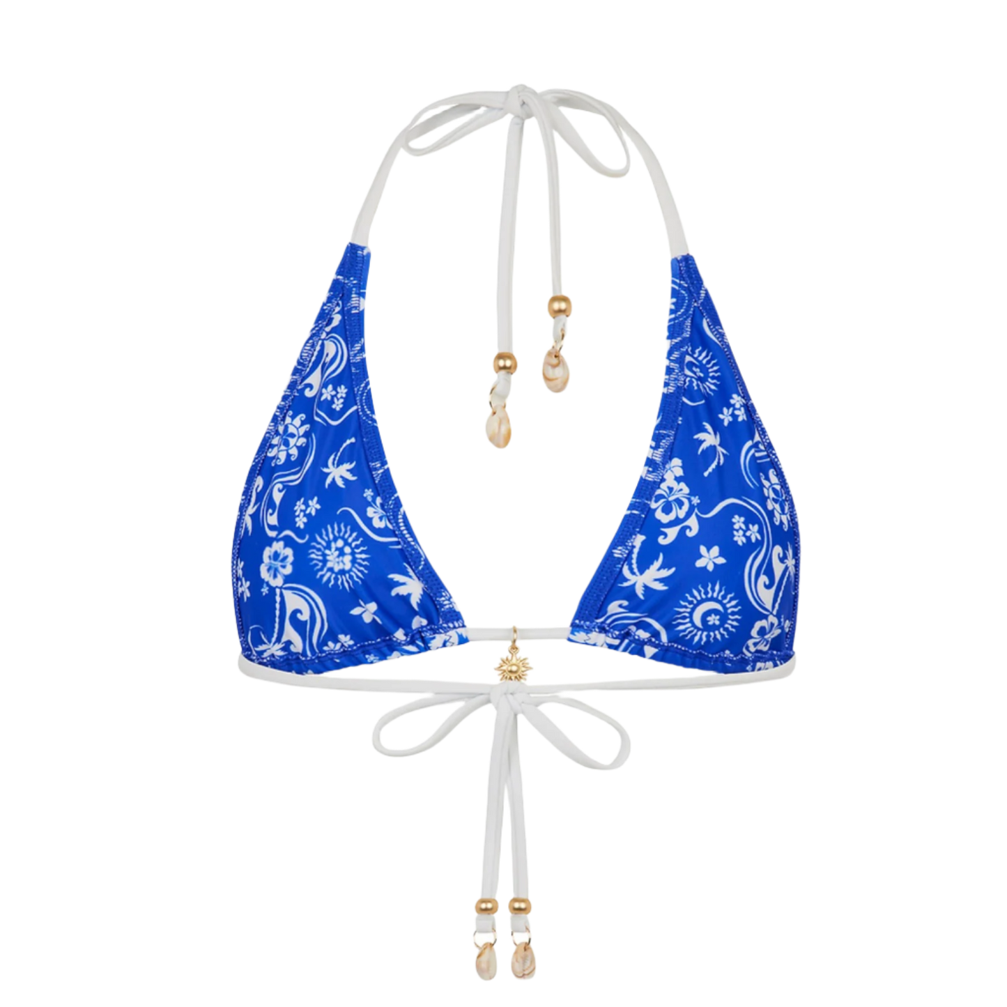 Kulani Kinis Classic Tie Halter Bikini Top - Surfside