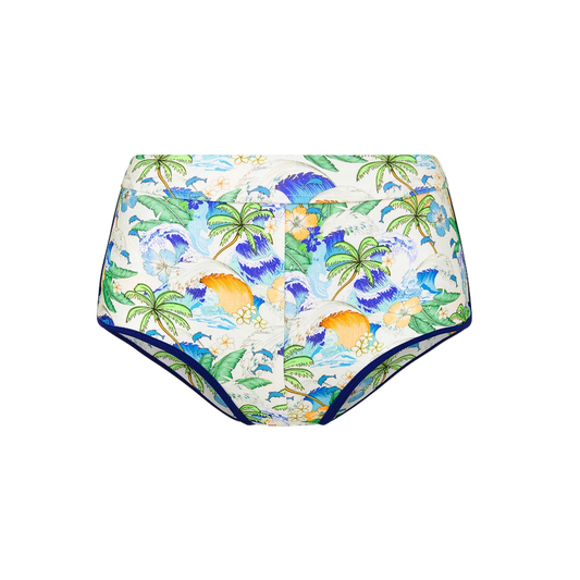 Kulani Kinis Bind Cheeky Swim Short - Blue Crush