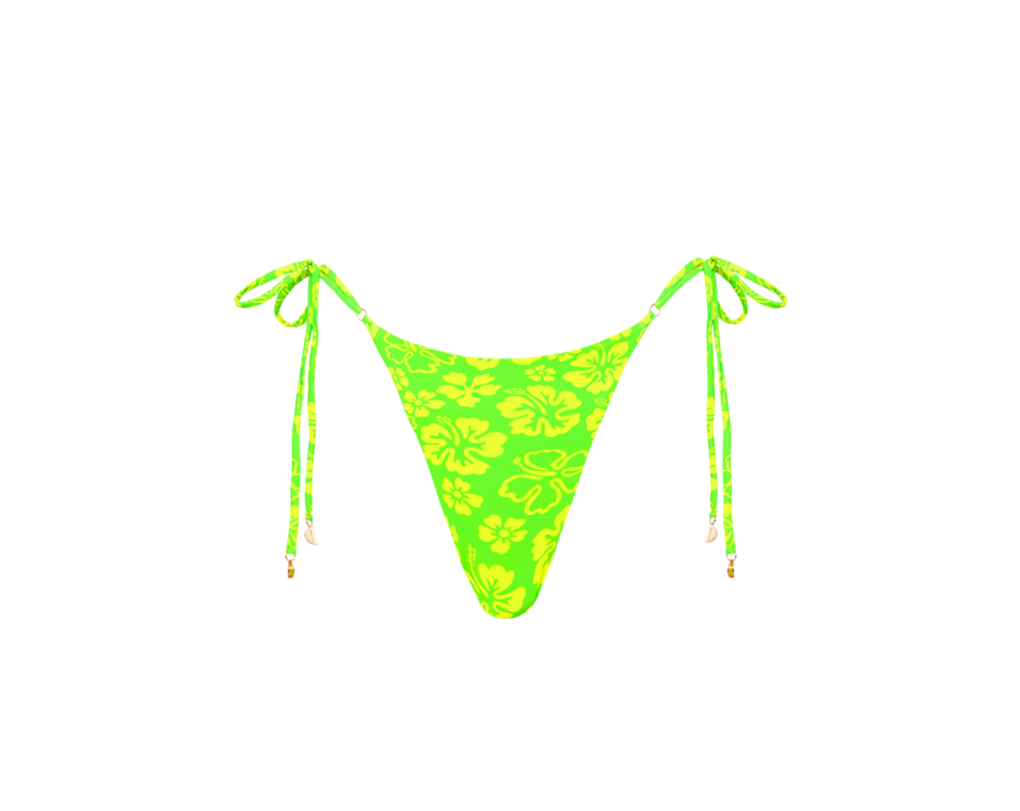 Kulani Kinis Thong Tie Side Bikini Bottom - Aloha Lime - FINAL SALE