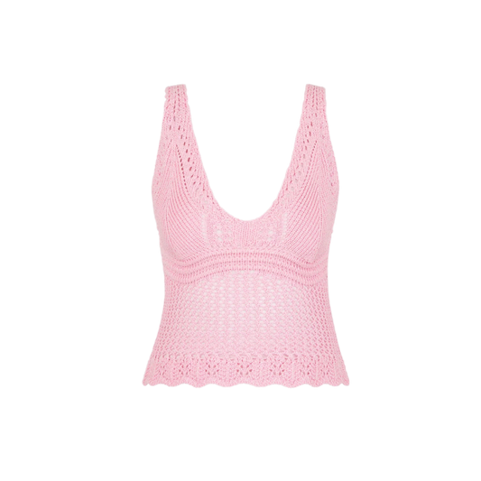 Kulani Kinis Crochet Cami - Strawberry Glaze