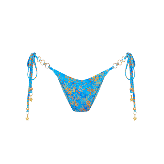 Kulani Kinis Trio Ring Cheeky Tie Bikini Bottom - Cream Soda