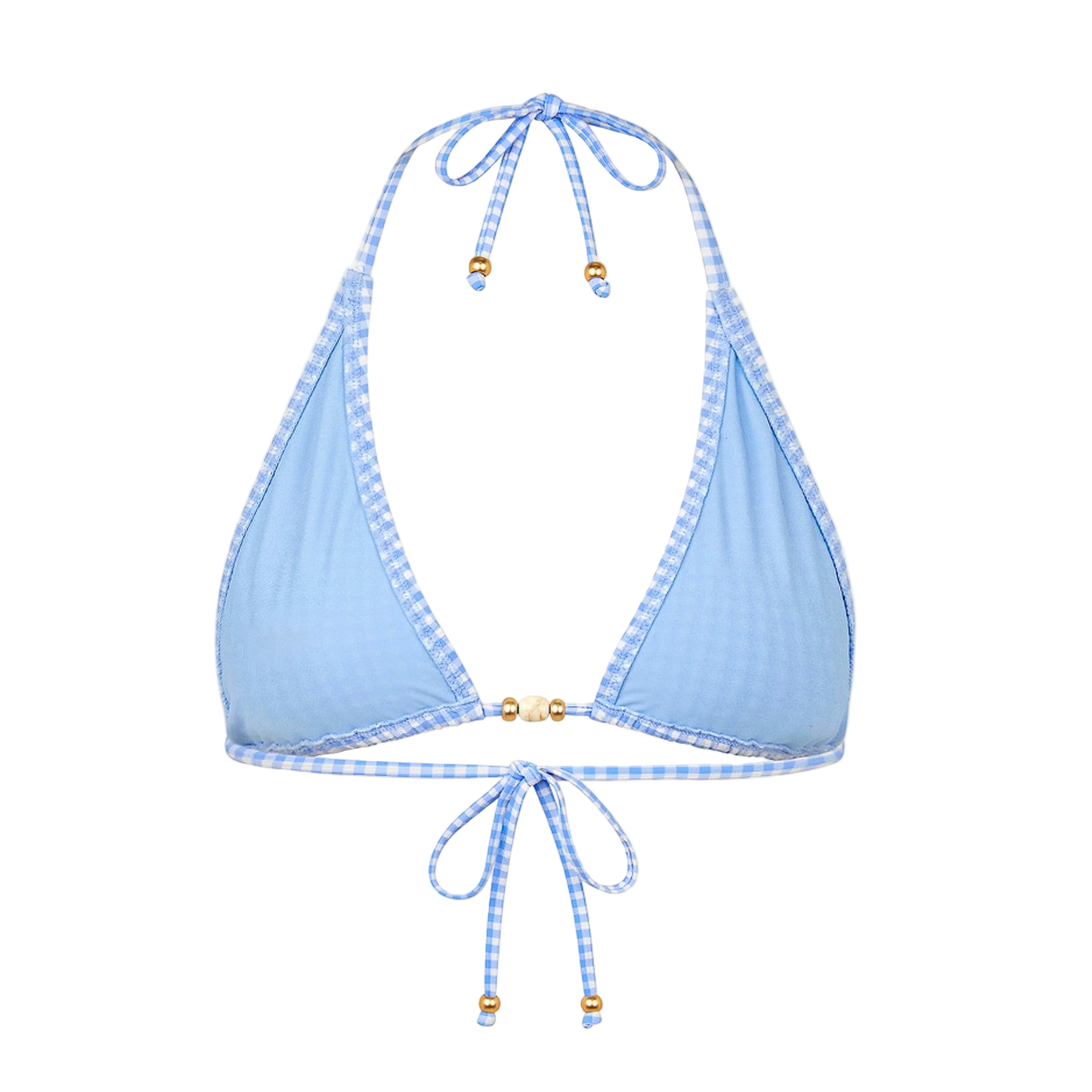 Kulani Kinis Classic Tie Halter Bikini Top - Skinny Dip