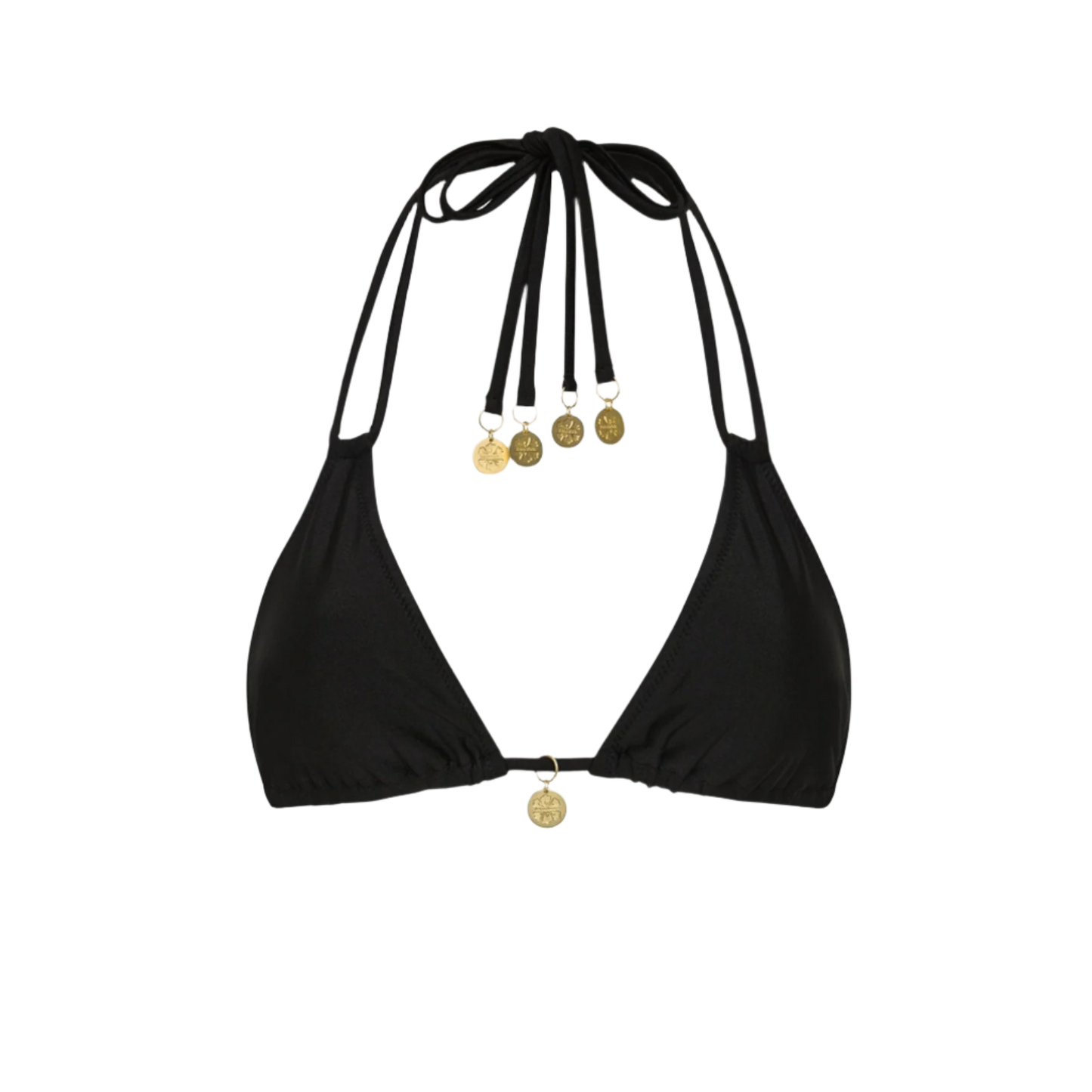 Kulani Kinis Halter Bralette Bikini Top - Twilight Black
