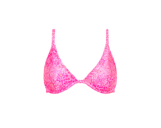 Kulani Kinis Underwire Triangle D+ Cup Top - Rose Quartz - FINAL SALE