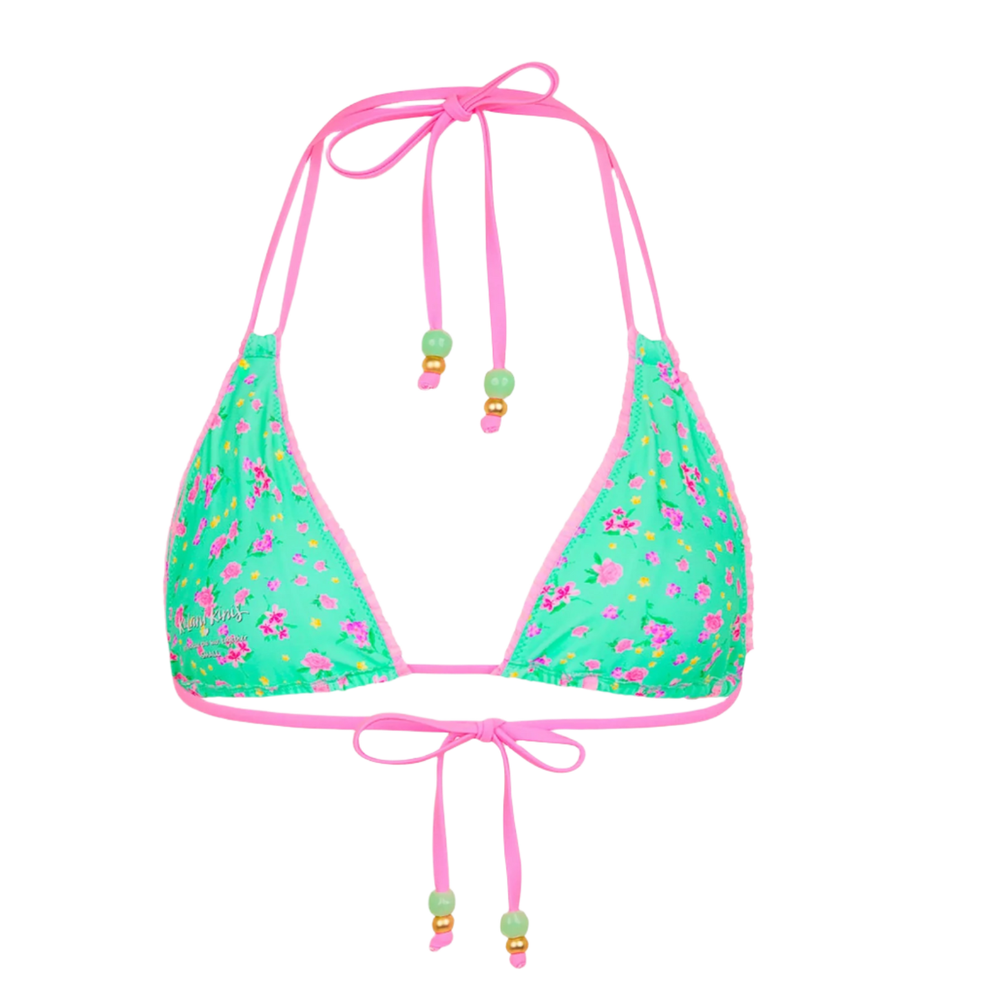 Kulani Kinis Decorative Panel Halter Bikini Top - Mint Macaron