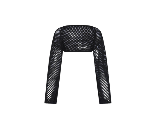 Kulani Kinis Crochet Bolero Top - Black - FINAL SALE