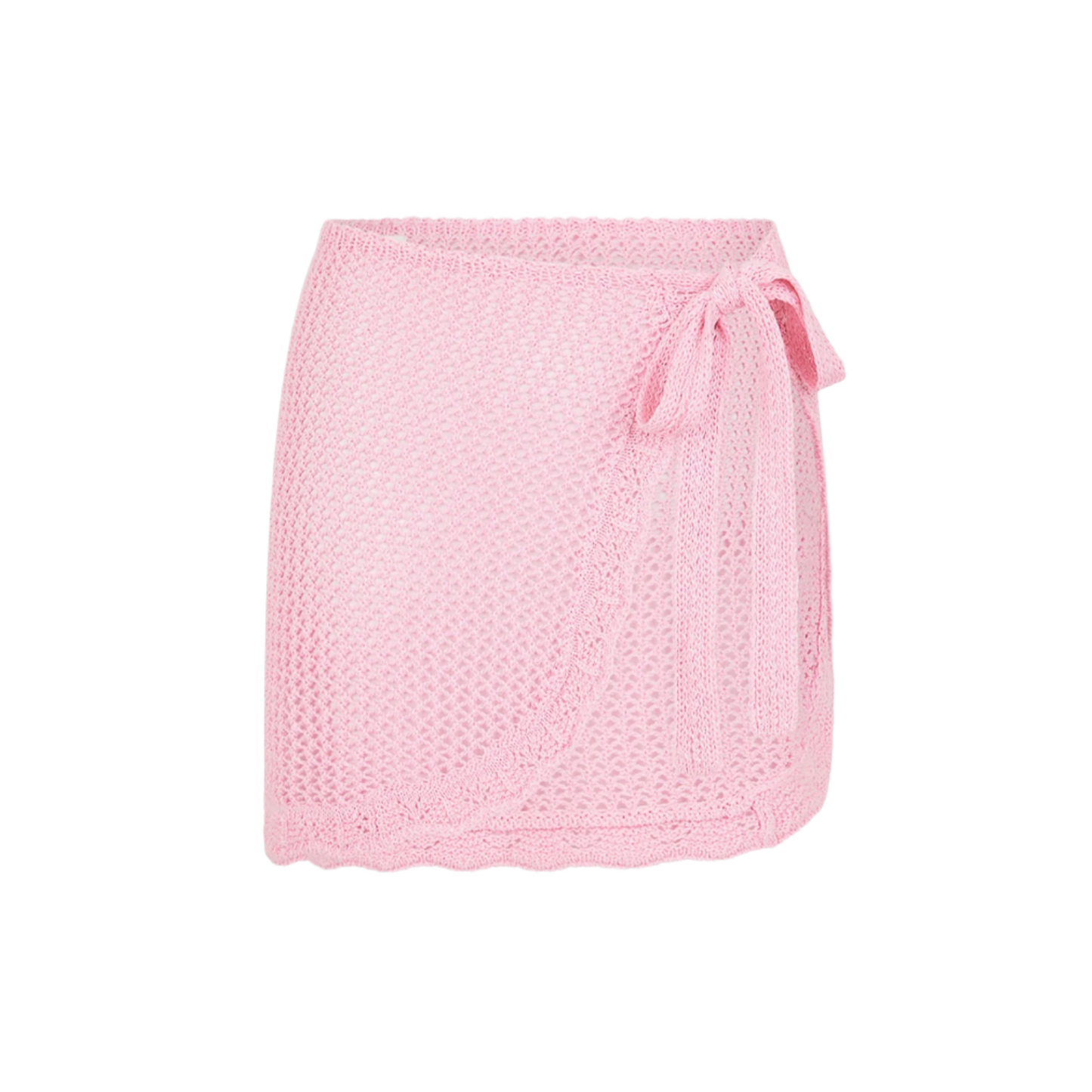 Kulani Kinis Crochet Knit Mini Sarong - Strawberry Glaze