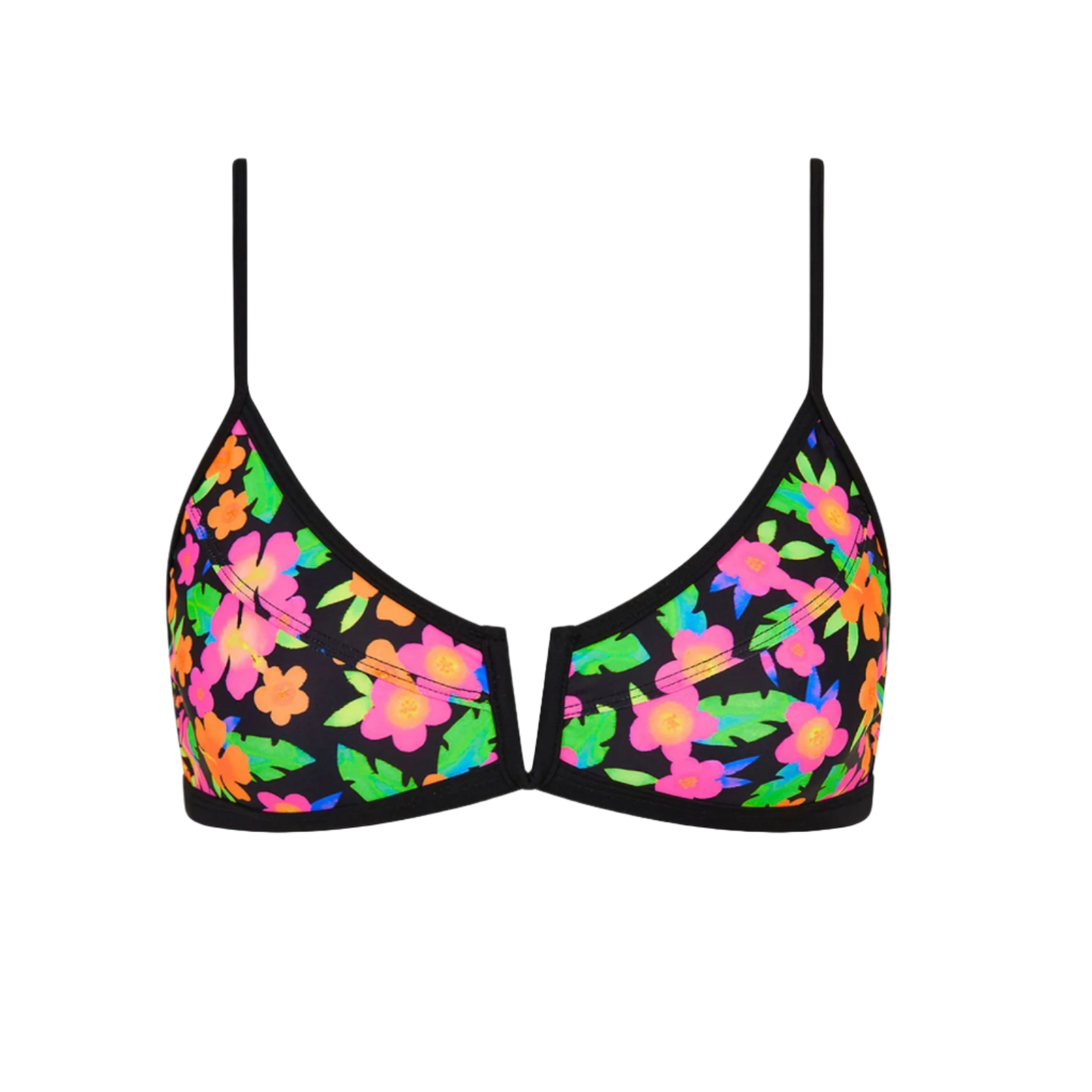 Kulani Kinis Bind Slim V Crop Bikini Top - Midnight Glow