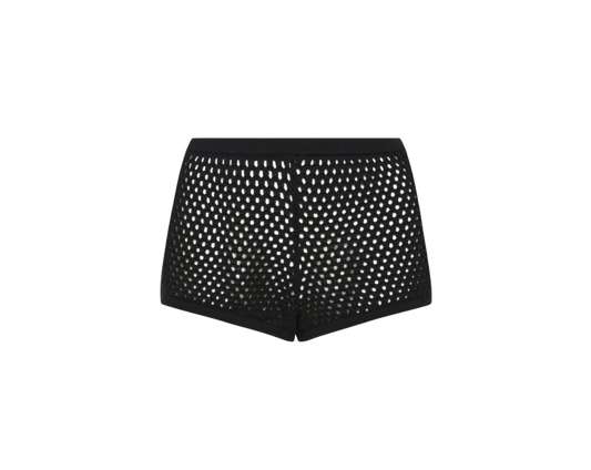 Kulani Kinis Crochet Micro Booty Shorts - Black - FINAL SALE