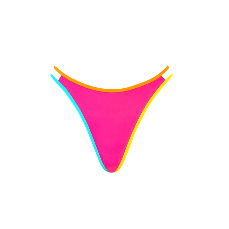 Kulani Kinis Twin Strap Cheeky Bikini Bottom - Confetti - FINAL SALE