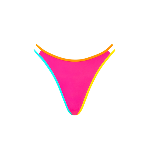 Kulani Kinis Twin Strap Cheeky Bikini Bottom - Confetti - FINAL SALE