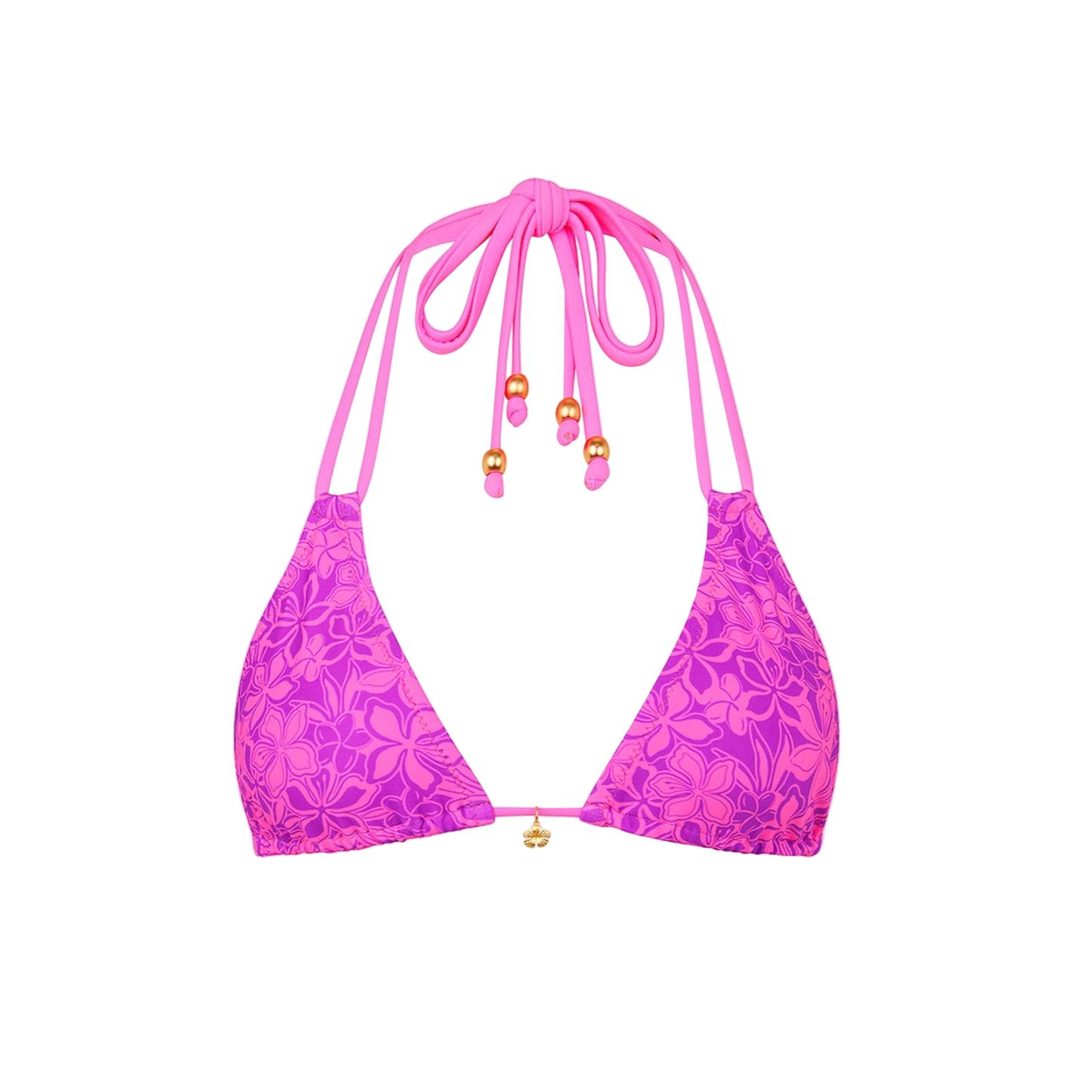 Kulani Kinis Halter Bralette Bikini Top - Bubble Berry