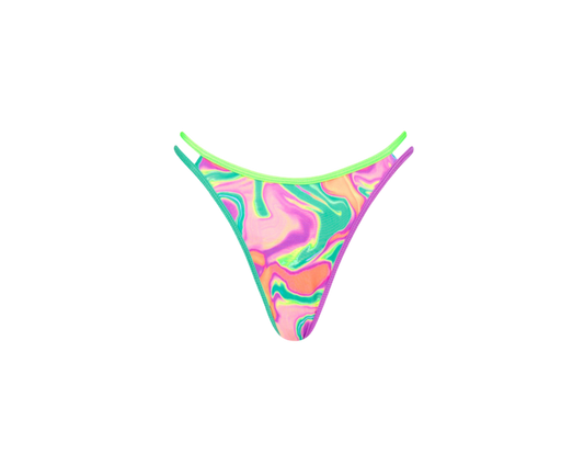 Kulani Kinis Twin Strap Cheeky Bikini Bottom - Calypso Castaway - FINAL SALE