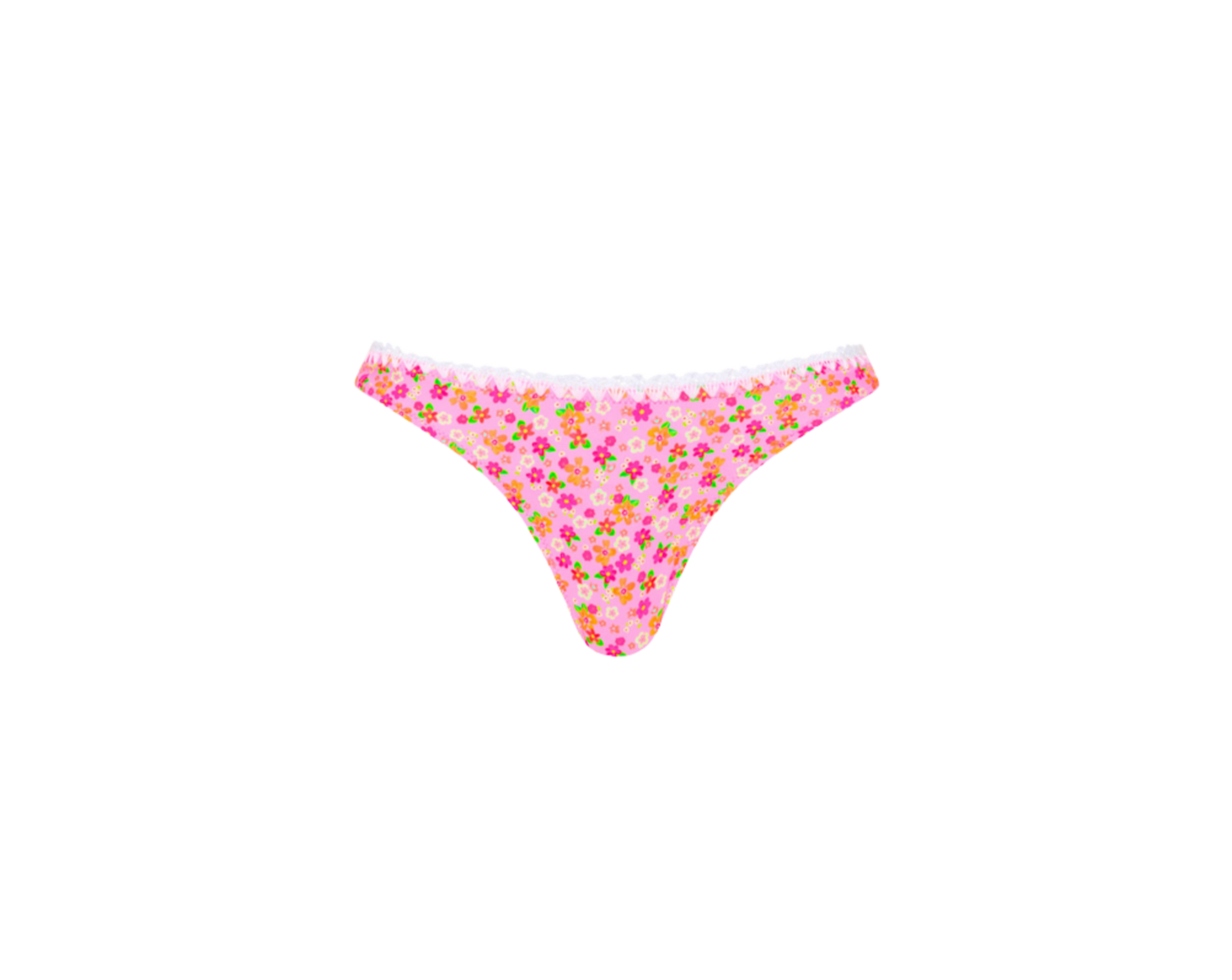 Kulani Kinis Crochet Cheeky Bikini Bottom - Frangipani Fever - FINAL SALE
