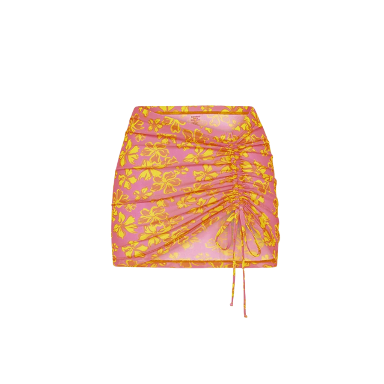 Kulani Kinis Rouched Mesh Mini Skirt Sarong - Pitaya Maya