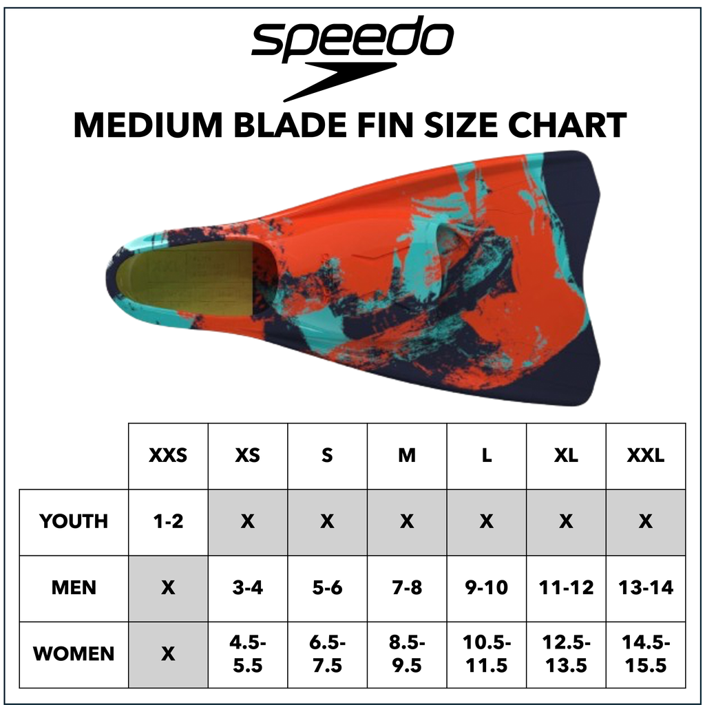 Speedo Medium Blade Fin - Peacoat Multi