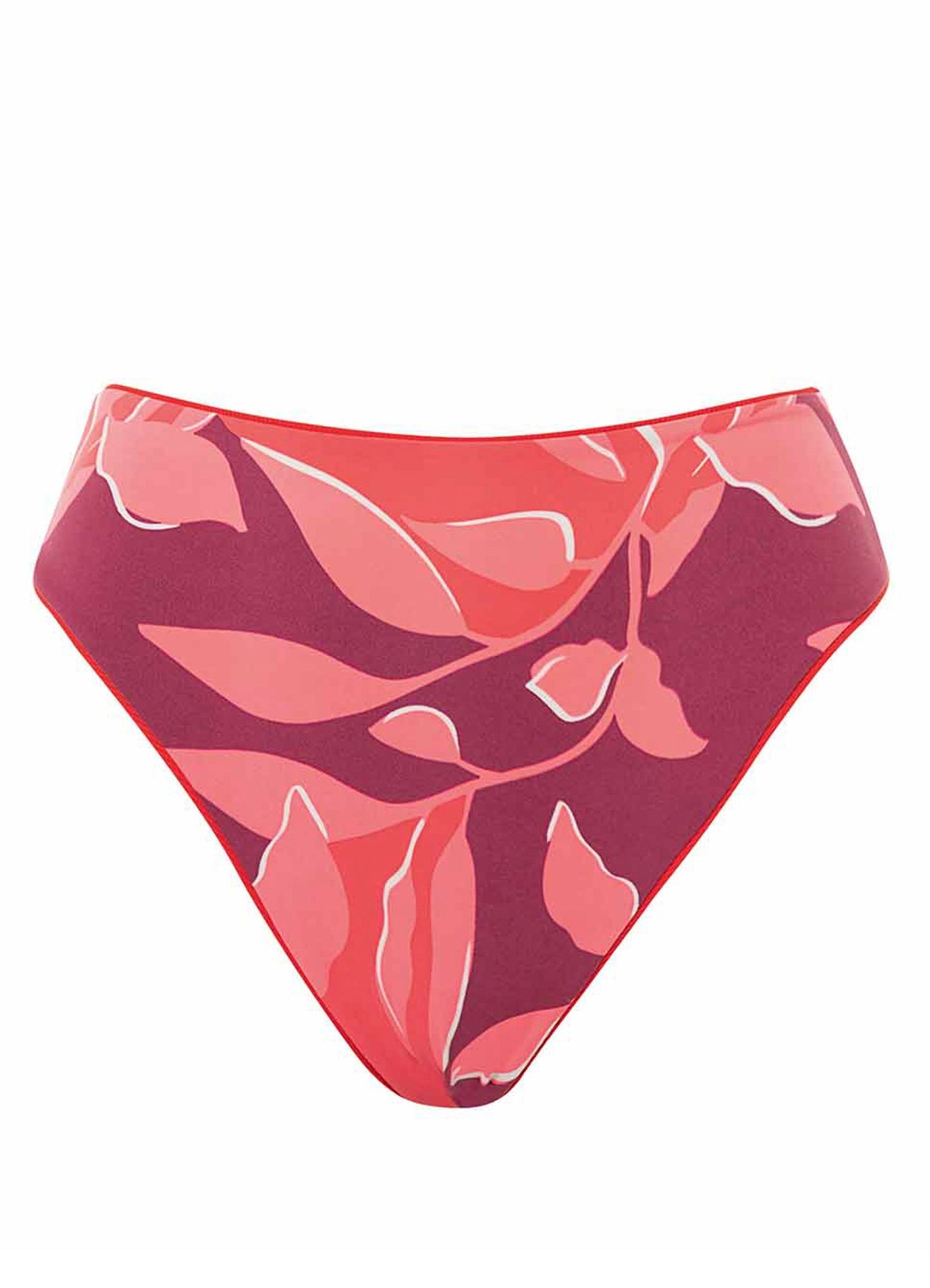 Maaji Sully High Rise/High Leg Bikini Bottom - Scarlet Red - FINAL SALE