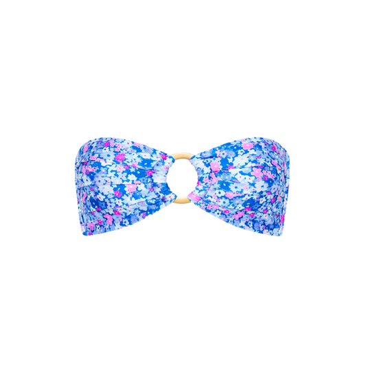 Kulani Kinis Strapless Bandeau Bikini Top - Purple Pearls - FINAL SALE