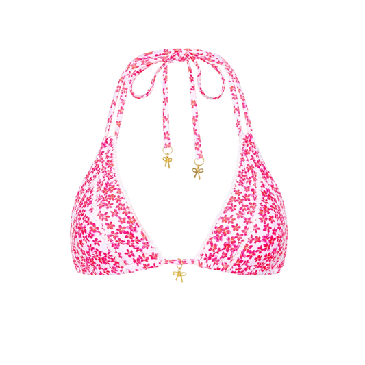 Kulani Kinis Decorative Panel Halter Bikini Top - Lovebug - FINAL SALE