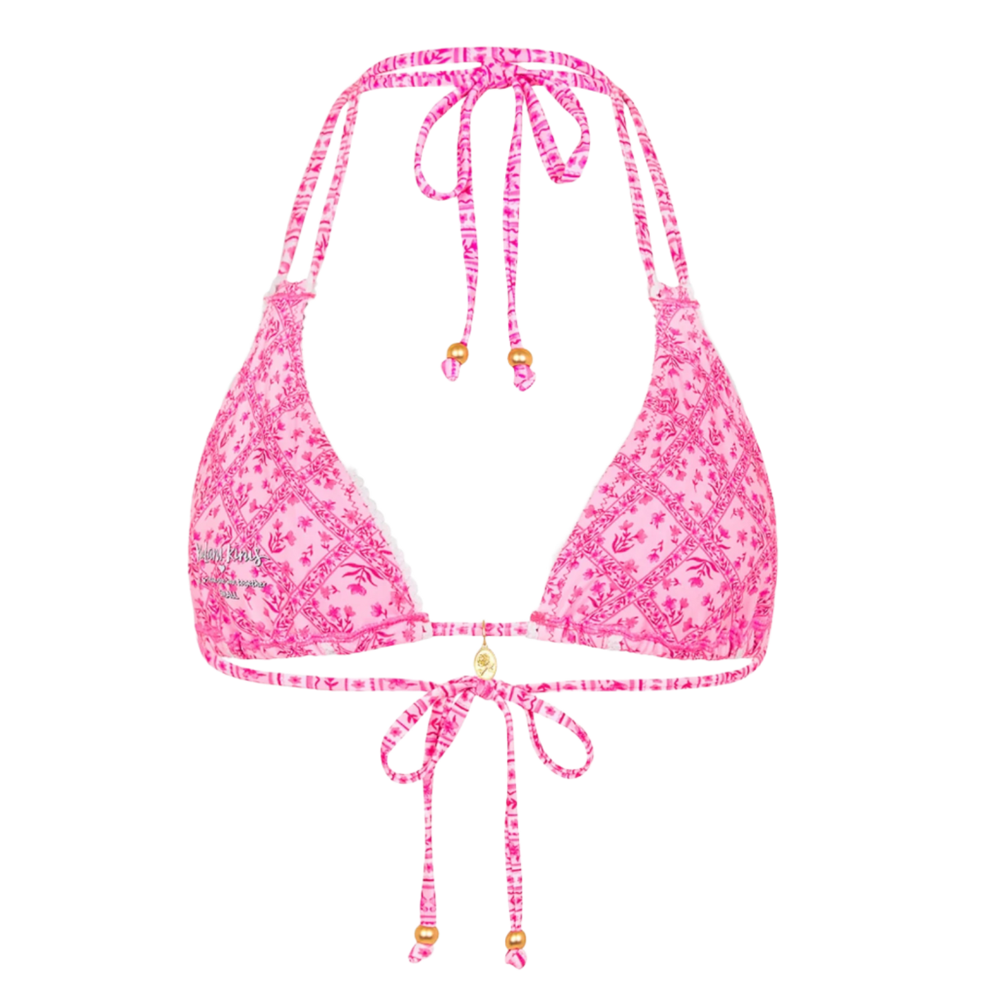 Kulani Kinis Decorative Panel Halter Bikini Top - Starlight Saloon