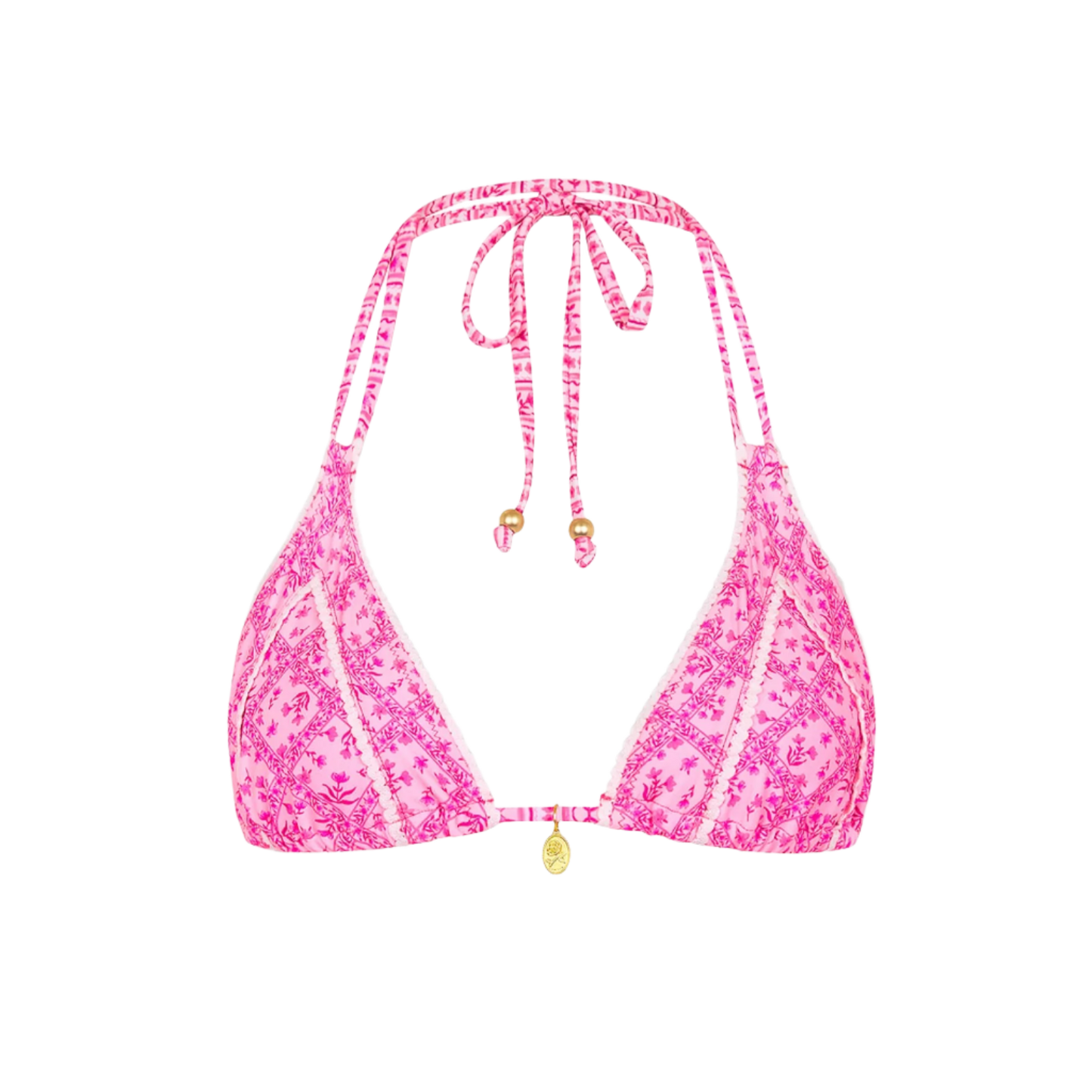 Kulani Kinis Decorative Panel Halter Bikini Top - Starlight Saloon