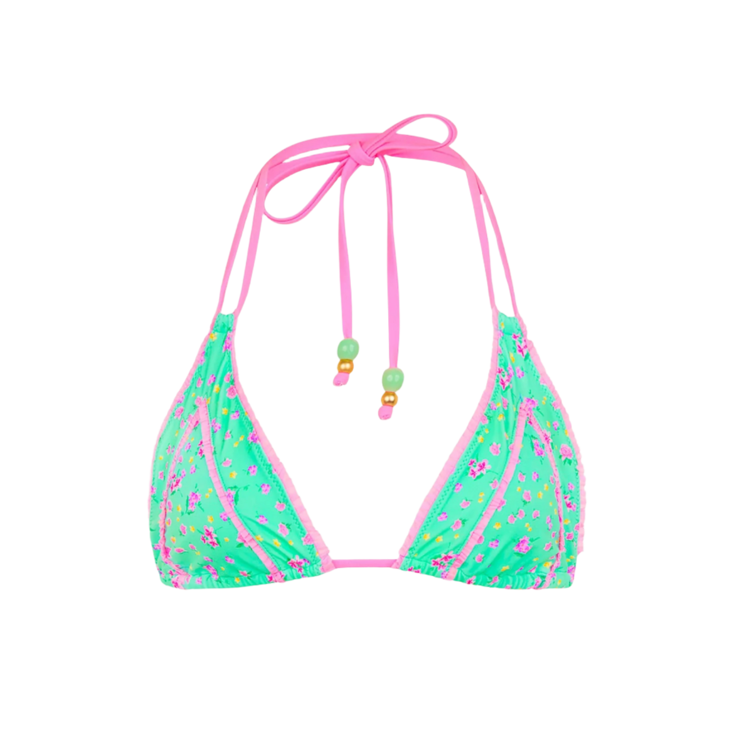 Kulani Kinis Decorative Panel Halter Bikini Top - Mint Macaron