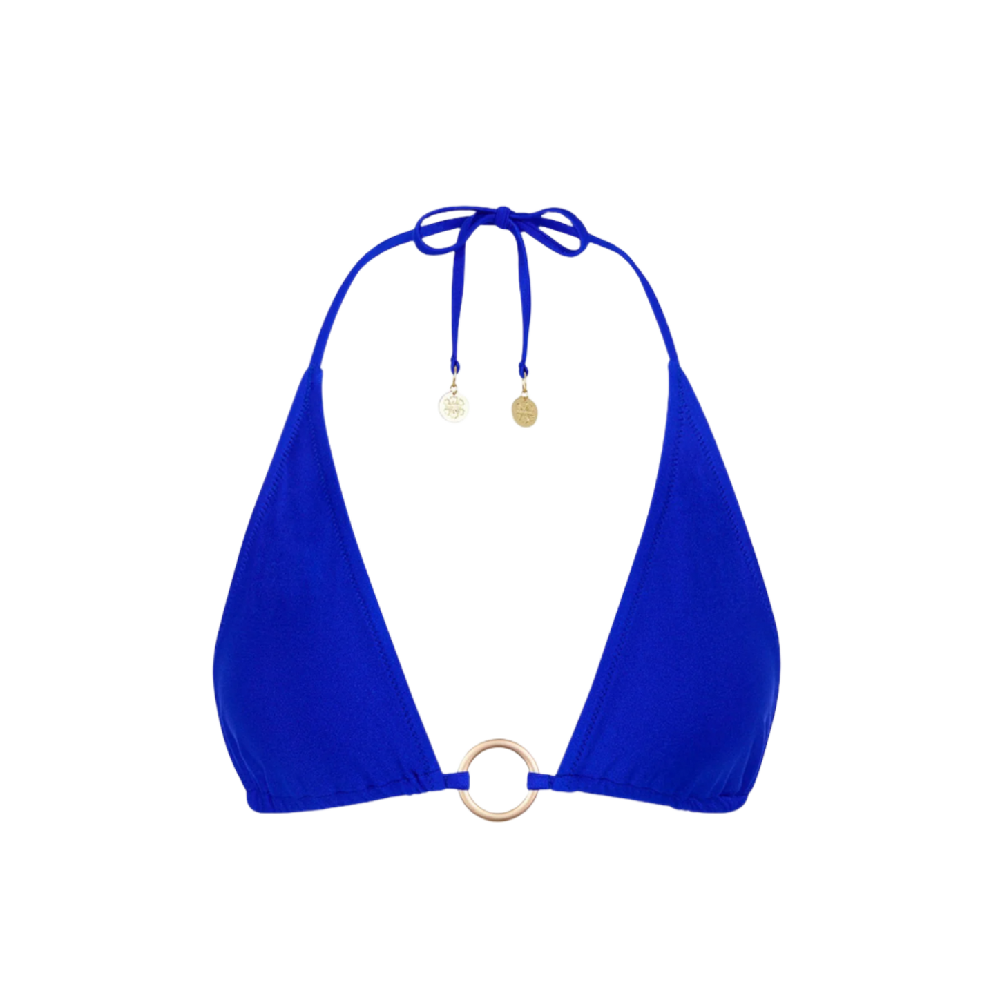 Kulani Kinis Ring Halter Bikini Top - Blue Lagoon