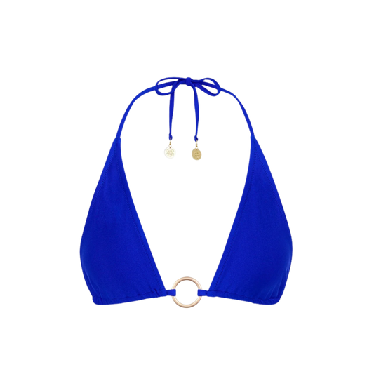 Kulani Kinis Ring Halter Bikini Top - Blue Lagoon