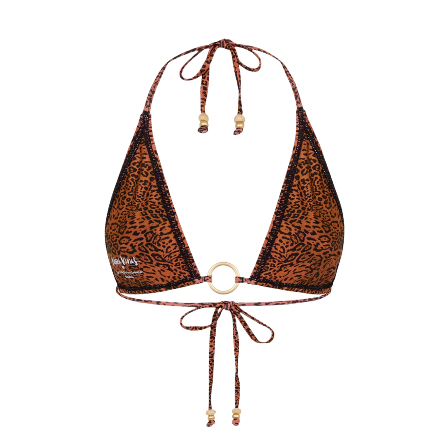 Kulani Kinis Ring Halter Bikini Top - Wild Rose