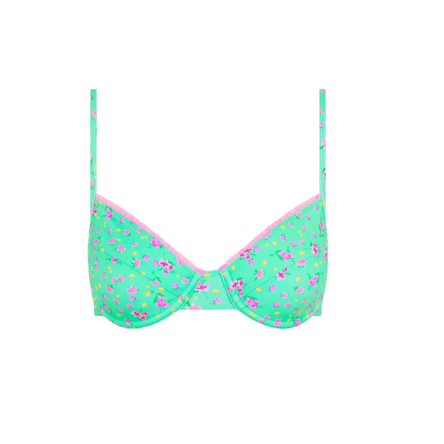 Kulani Kinis Decorative Ditzy Underwire Bikini Top - Mint Macaron