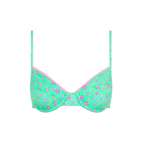 Kulani Kinis Decorative Ditzy Underwire Bikini Top - Mint Macaron