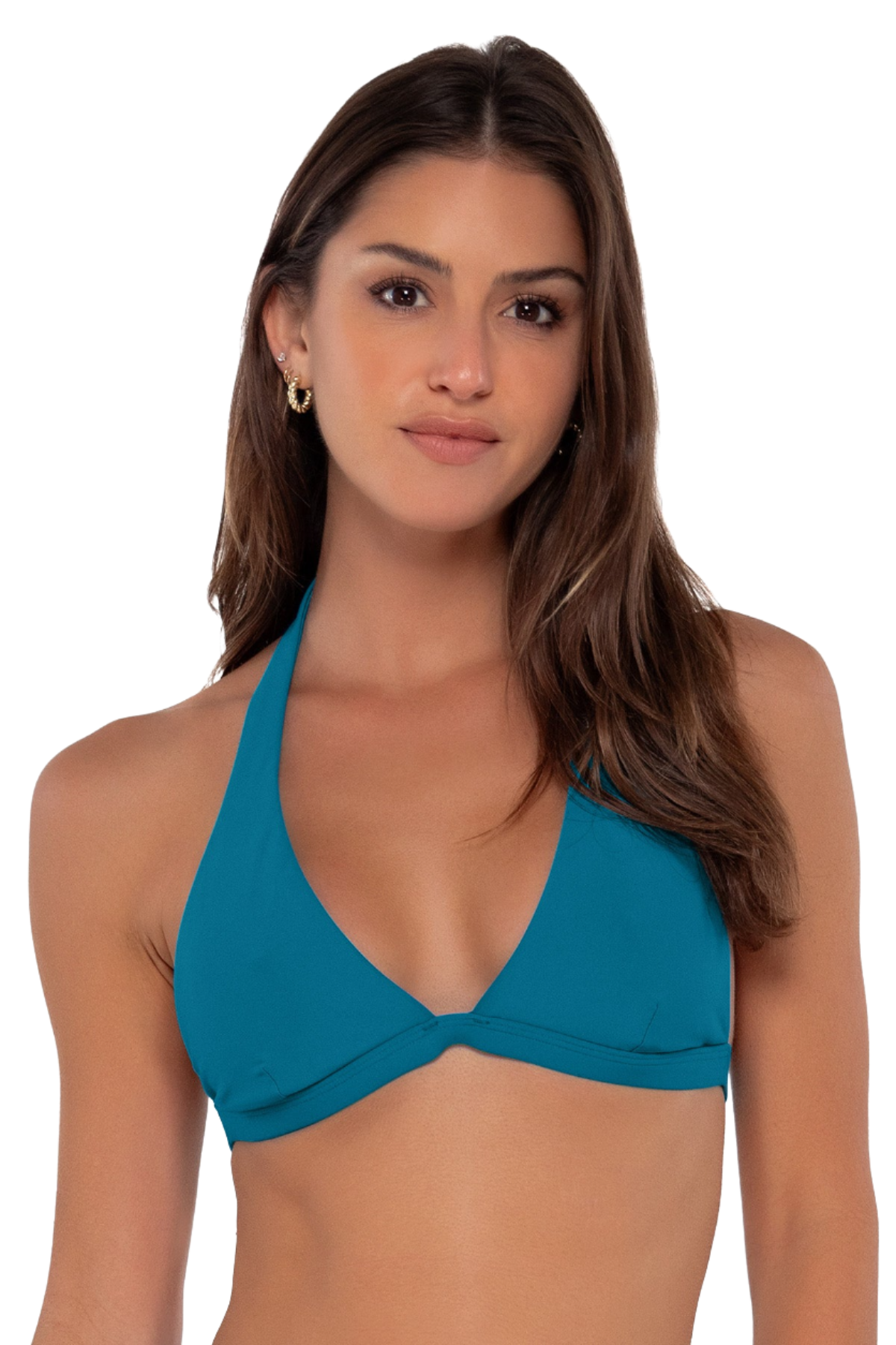 Sunsets Faith Halter Bikini Top - Avalon Teal
