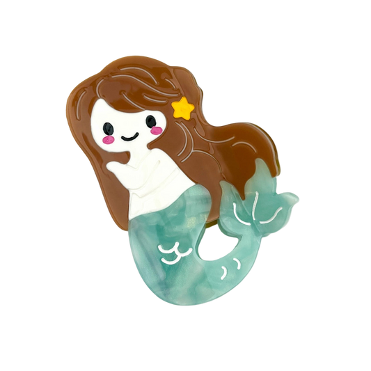 SSR Acetate Mermaid Hair Claw Clip - Green