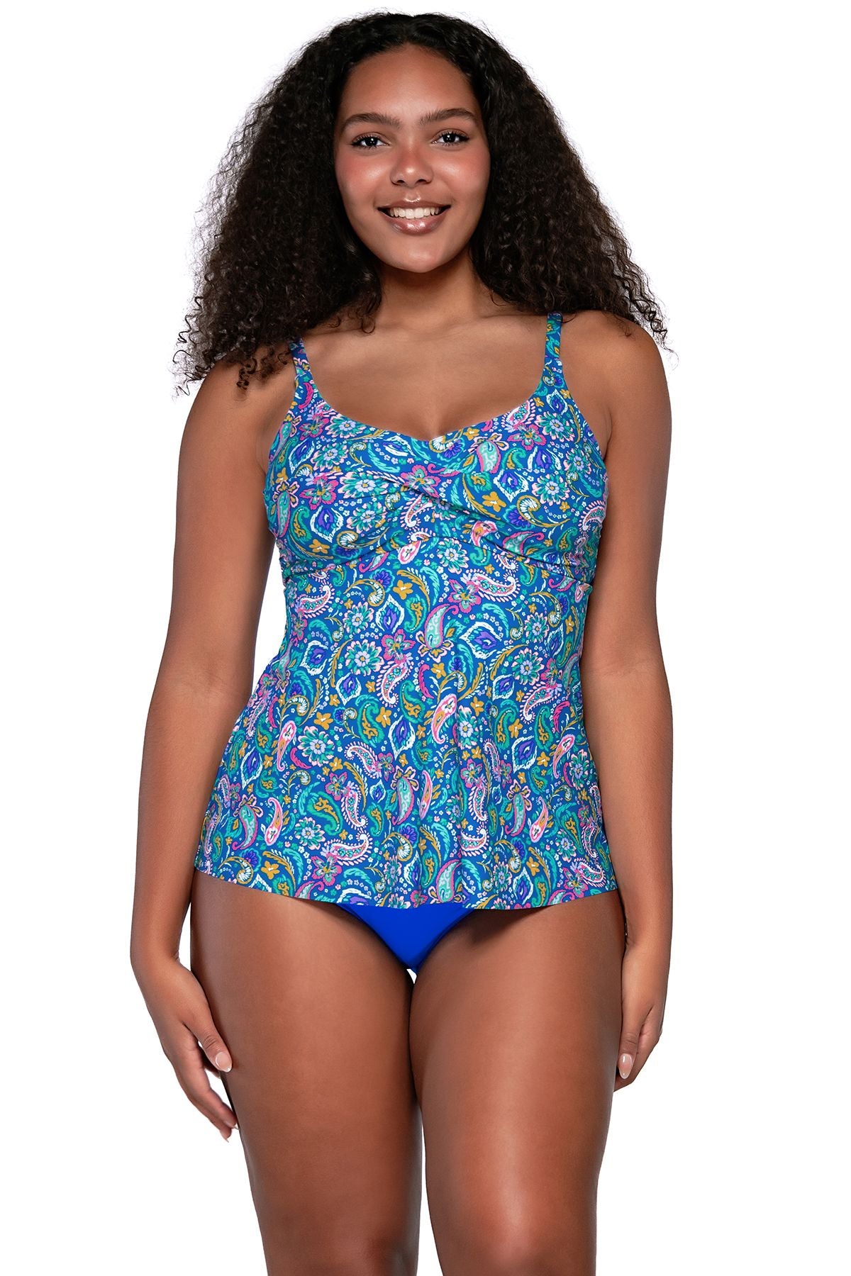 Sunsets Tori Tankini Top - Persian Sky - FINAL SALE