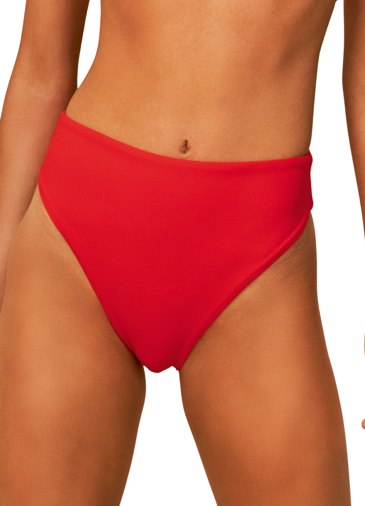 Maaji Sully High Rise/High Leg Bikini Bottom - Scarlet Red - FINAL SALE