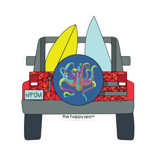 The Happy Sea Jeep Sticker
