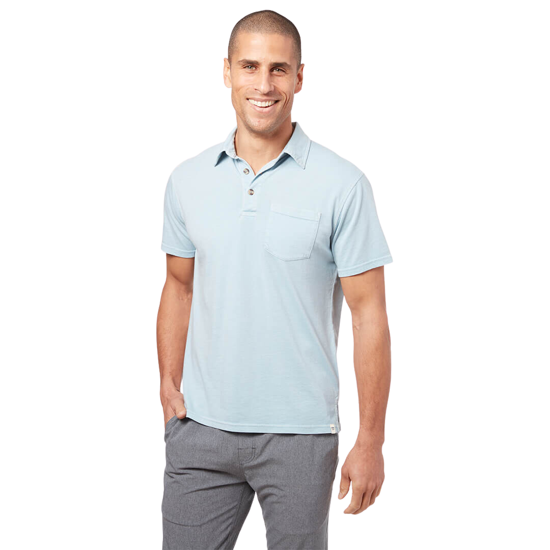 Fair Harbor Men's Atlantic Polo Shirt - Light Blue