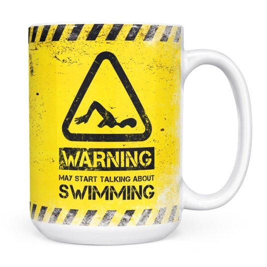 Mug Monster Swimming Mug - Warning May Start Talking About Swimming