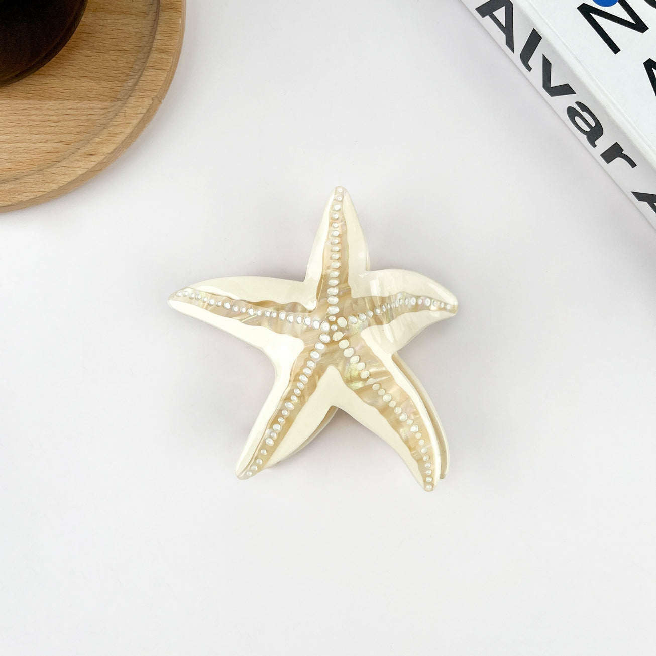 SSR Acetate Starfish Hair Claw Clip - Beige