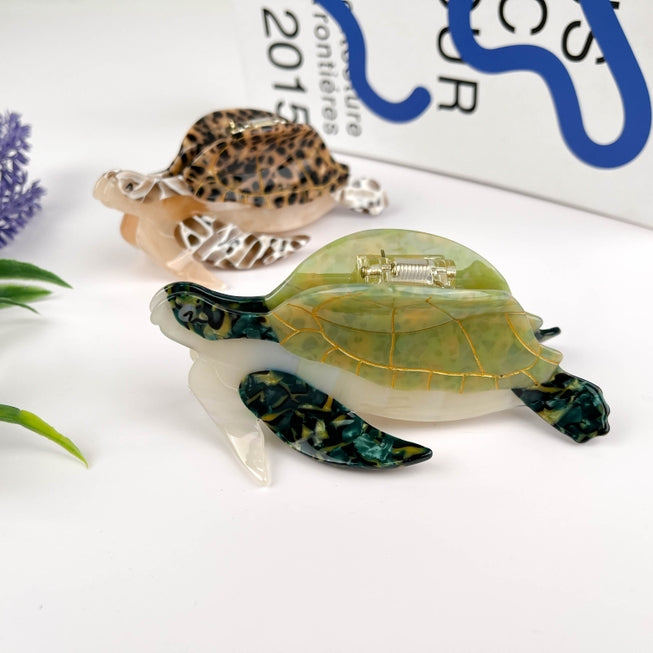 SSR Acetate Turtle Hair Claw Clip - Green