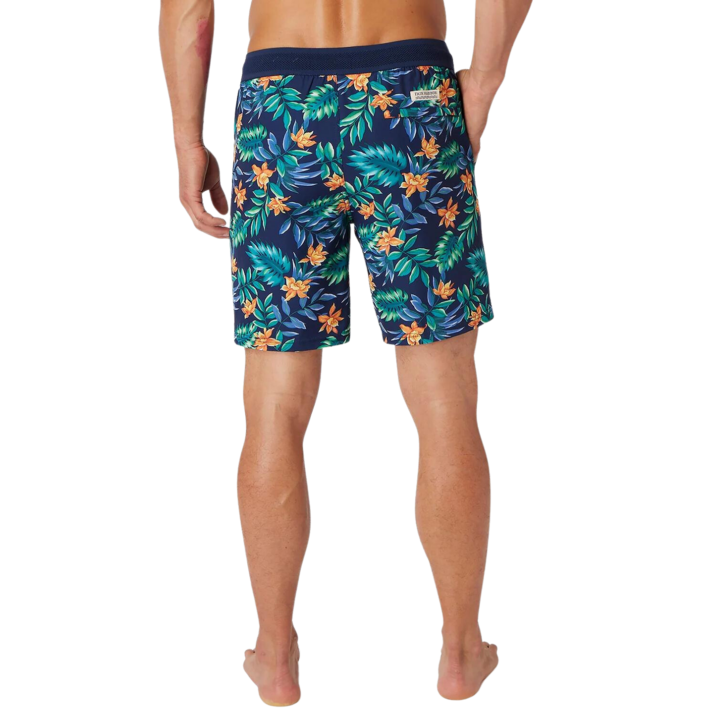 Fair Harbor Ozone Men's Boardshort - Blue Palms - FINAL SALE