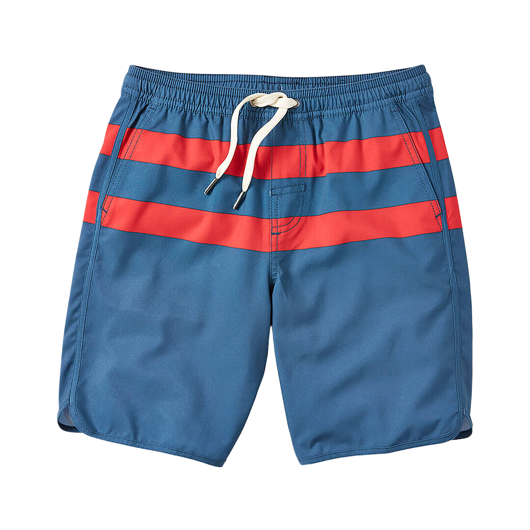 Fair Harbor Kid's Anchor Boardshort - Red Stripe