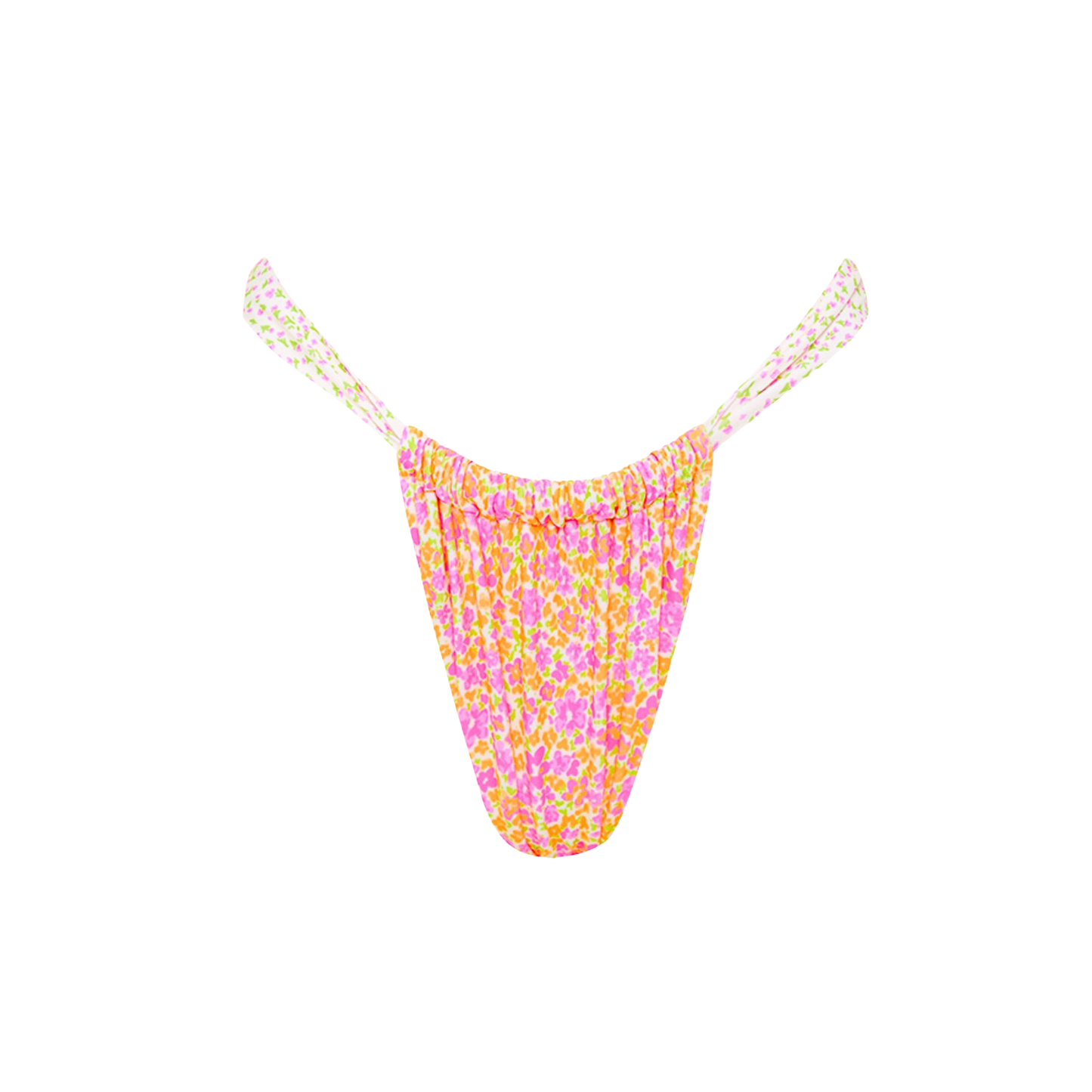 Kulani Kinis Ruched Thong Bikini Bottom - Champagne Aura - FINAL SALE