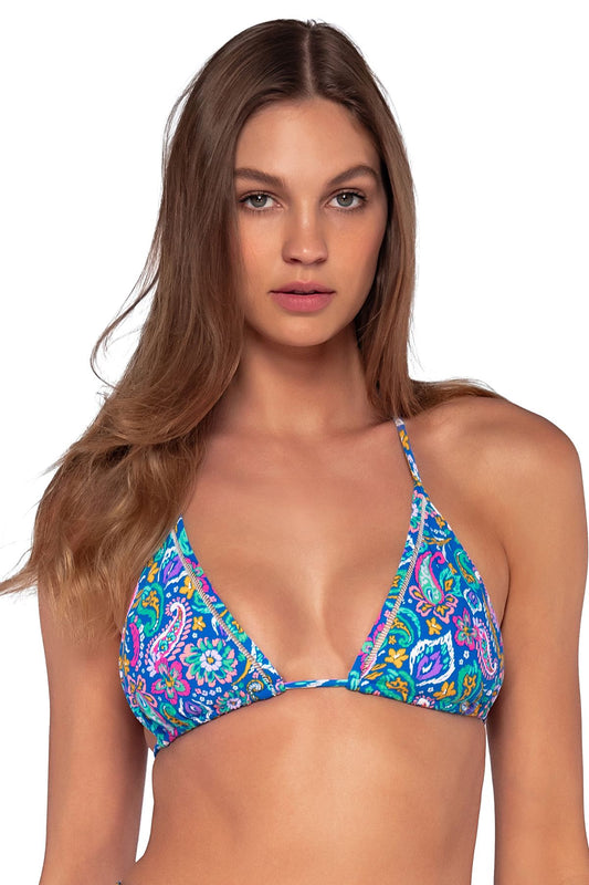 Sunsets Laney Triangle Bikini Top - Persian Sky - FINAL SALE