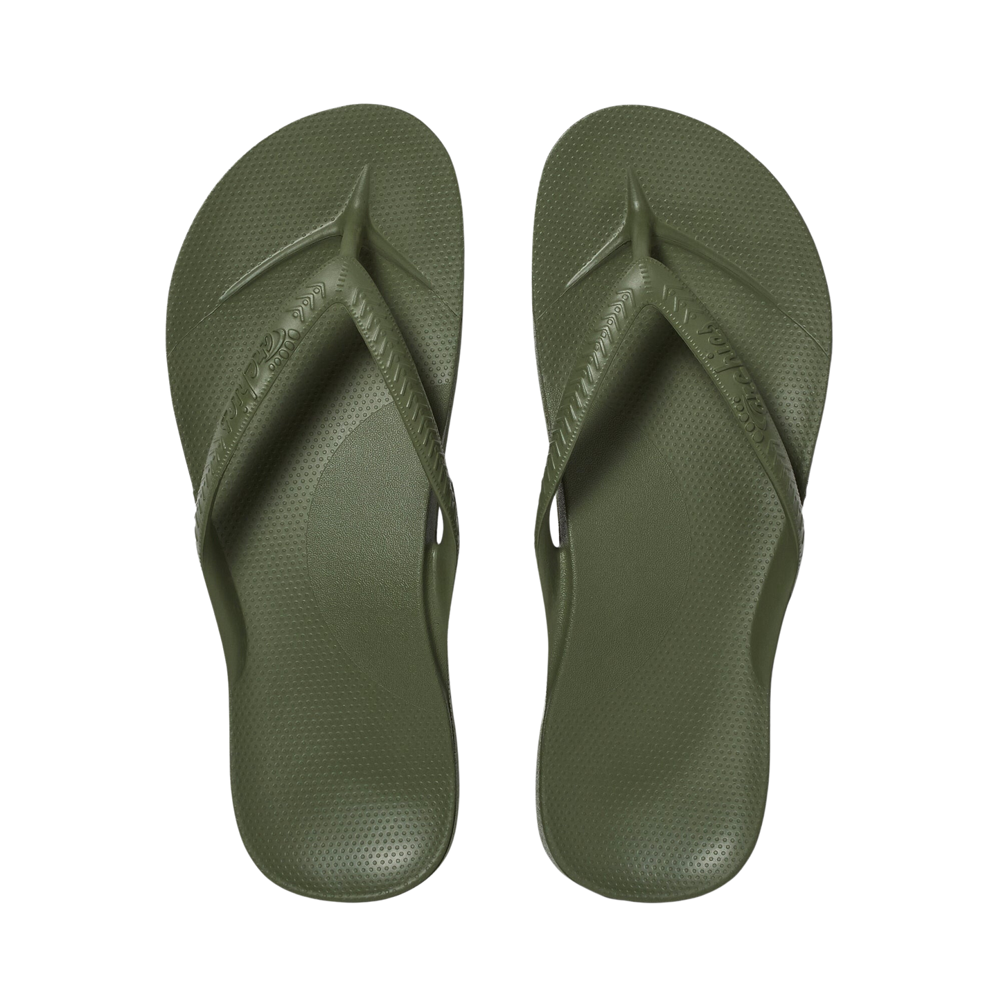 Archies Arch Support Flip Flops - Olive