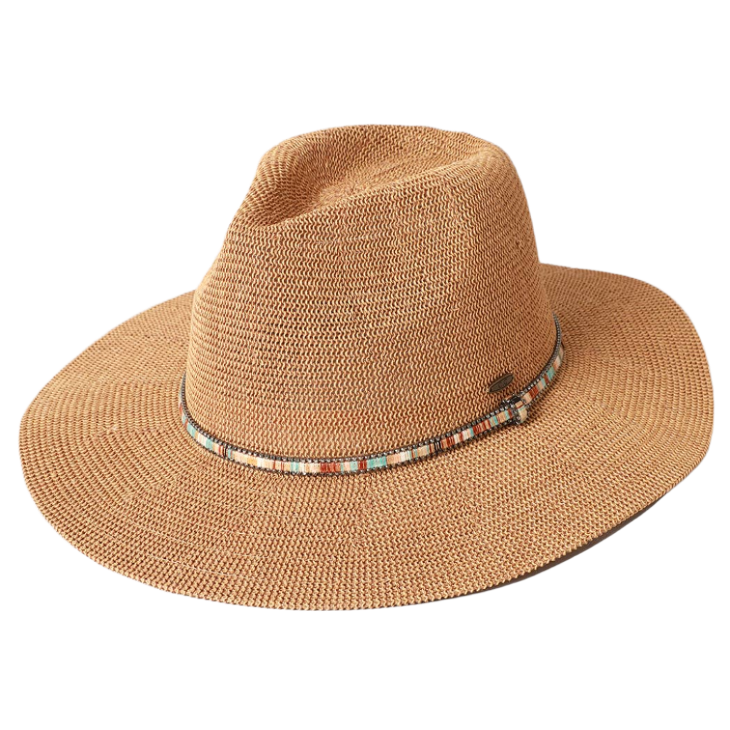 SSR Women's Multi-Color Breathable Panama Hat - Dark Natural