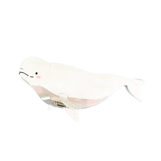 SSR Acetate White Whale Claw Clip